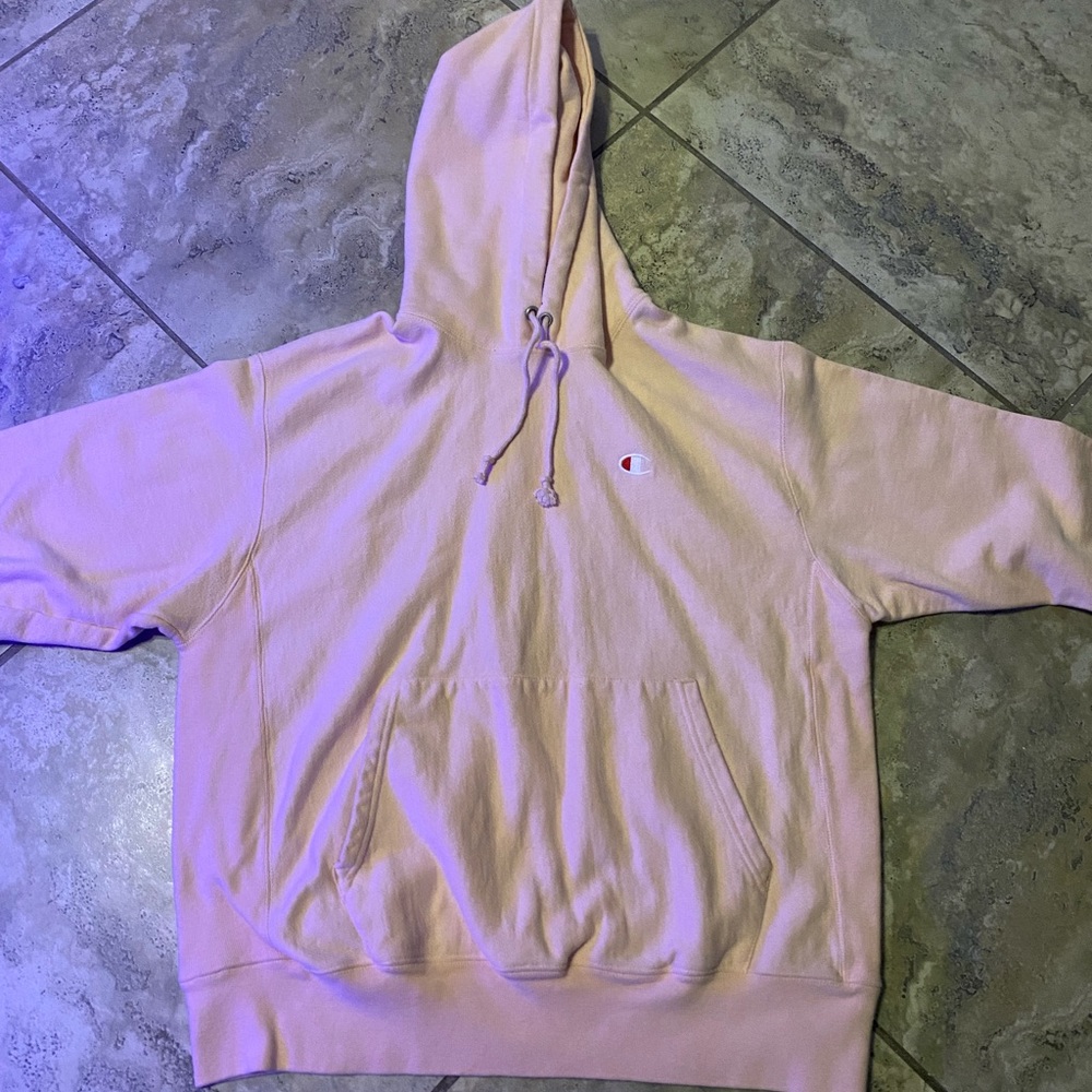 Men's pink champion hoodie